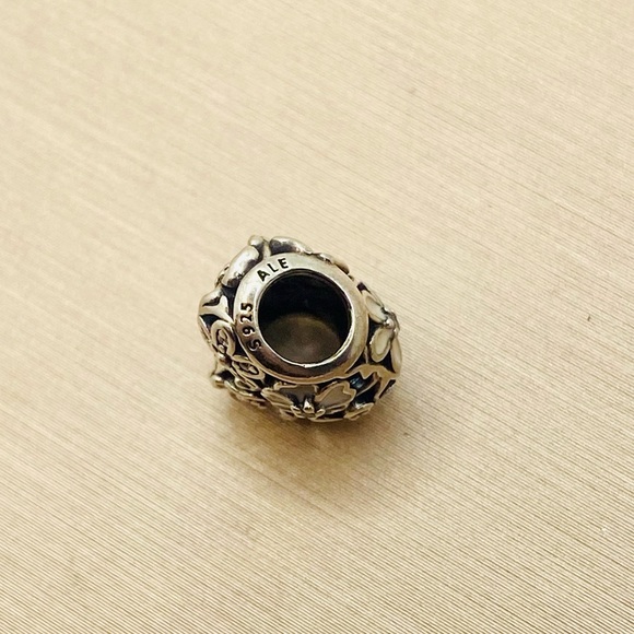 EUC Pandora 791825ENMX Silver Poetic Blooms Heart Flower Charm w/ Enamel & CZ - Picture 10 of 11